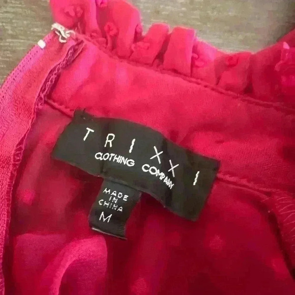 Trixxi Red Dot Long Sleeve Dress - Picture 2 of 4